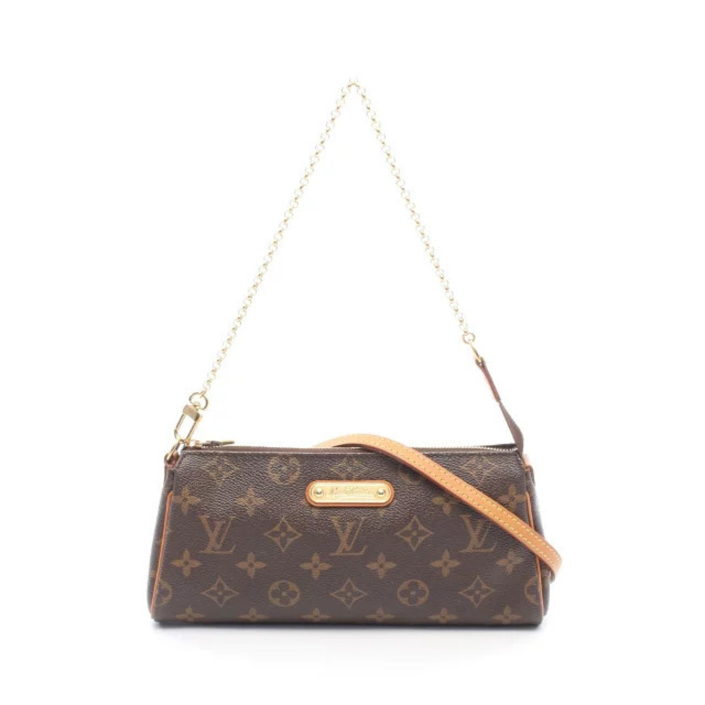 Louis Vuitton Eva Shoulder Bag Canvas Leather Monogram Brown